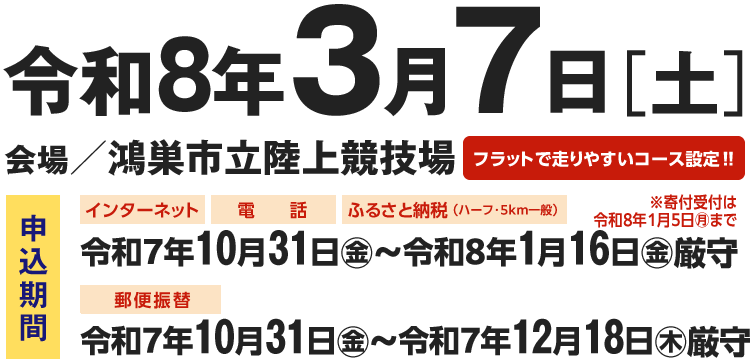 第44回　鴻巣パンジーマラソン開催！
