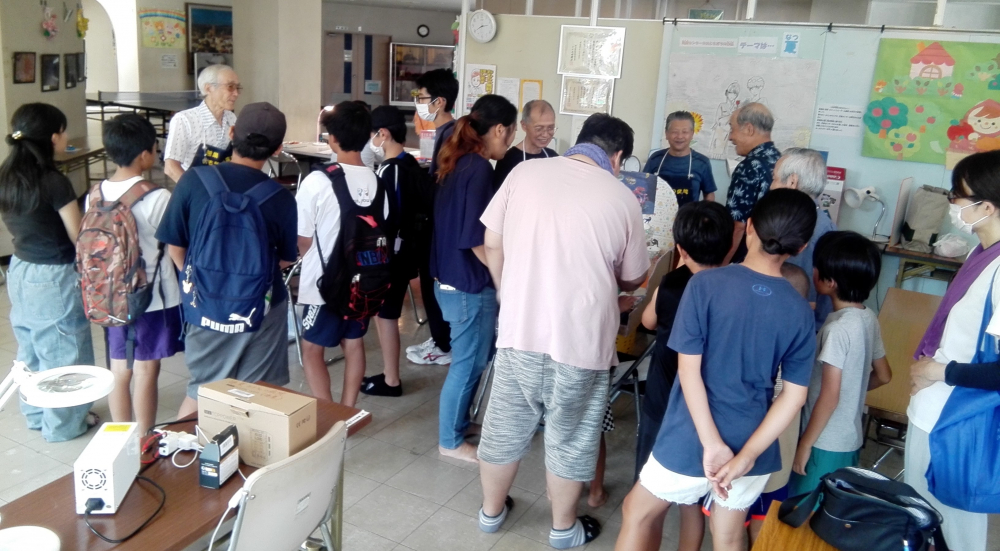 8月 鴻巣にて  通常の受付・イベント体験学習