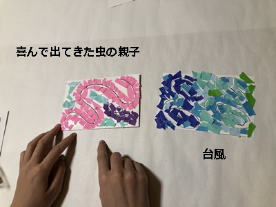 出来上がったコラージュのタイトルをつけて