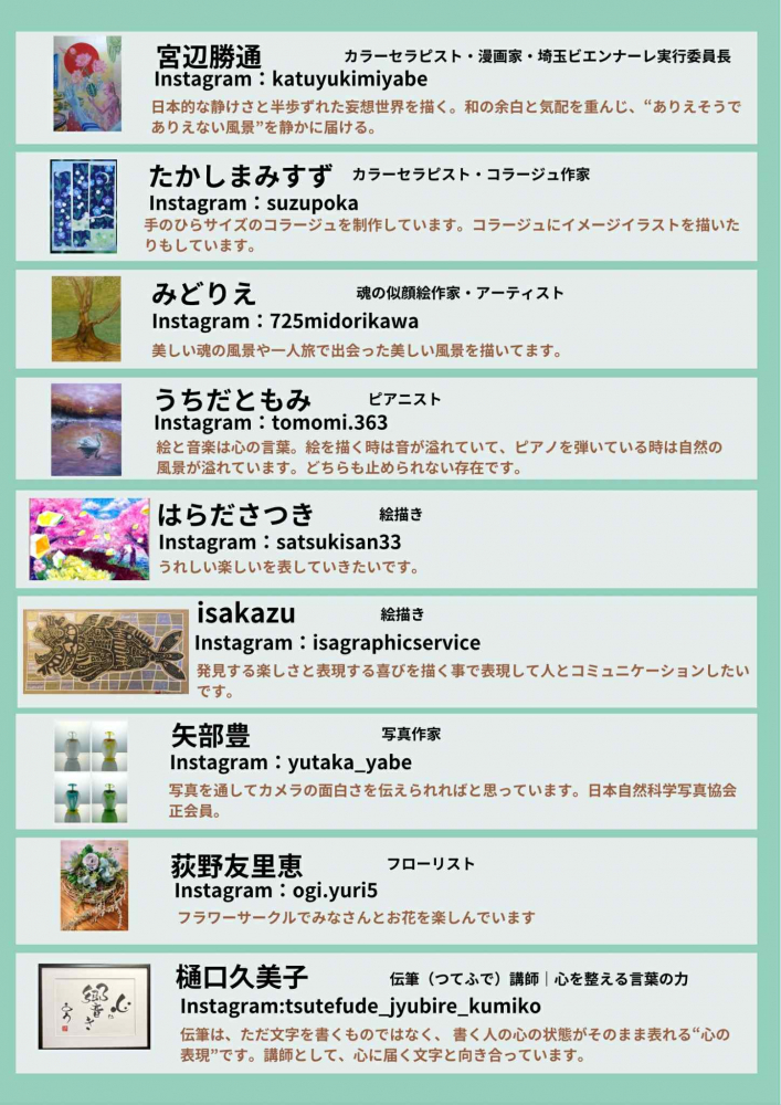 出展作家