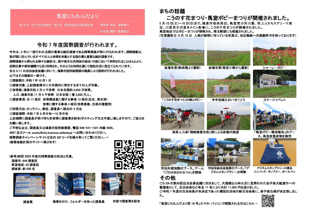 馬室じちれんだより16号