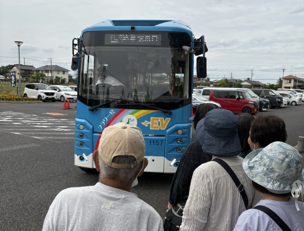 帰りのフラワー号はEVバスでした